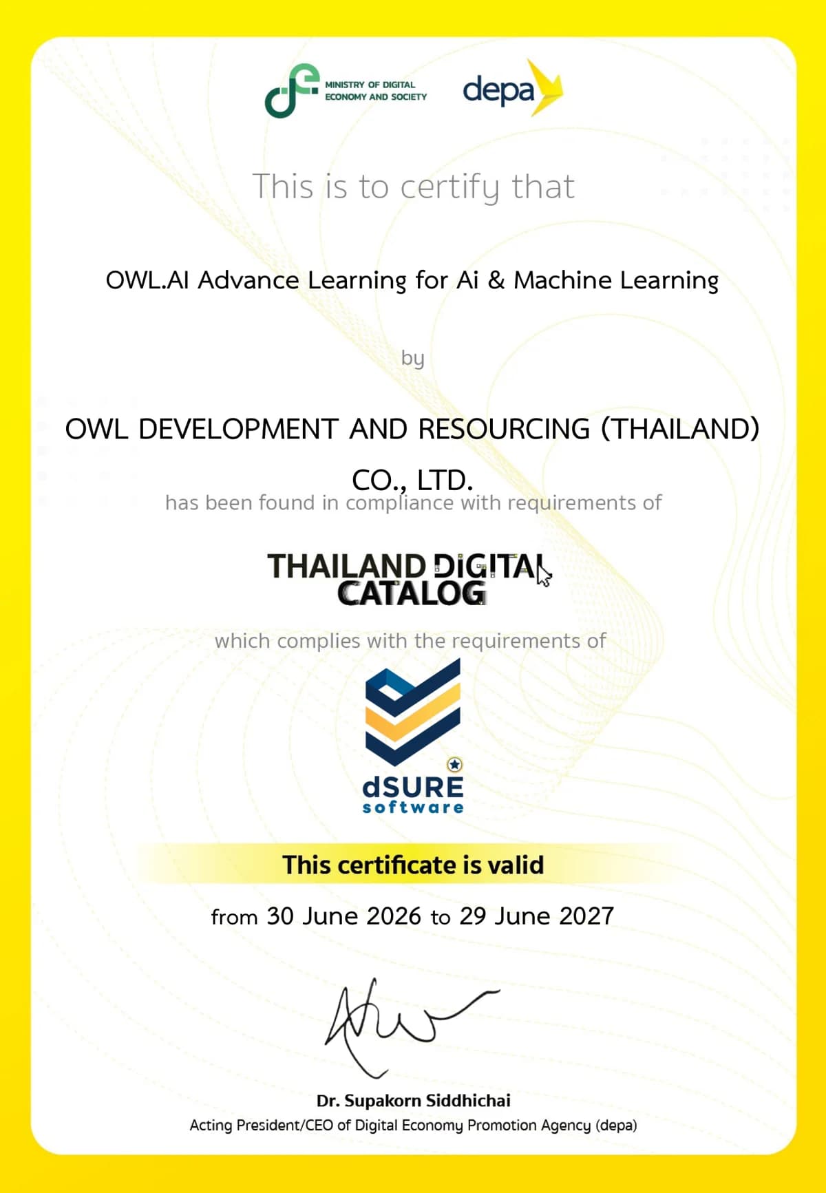 depa Thailand Digital Catalog — OWL.AI